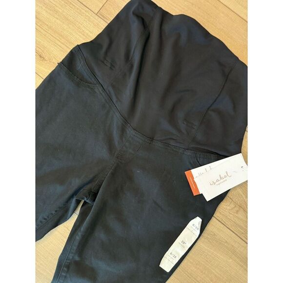 Isabel Maternity Women’s Crossover Panel Maternity Skinny 28 Jeans Black 6 NWT - Picture 5 of 7
